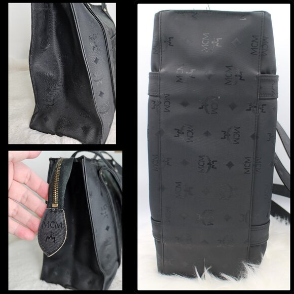 MCM Black Visetos Shopper Bag - Picture 14 of 17